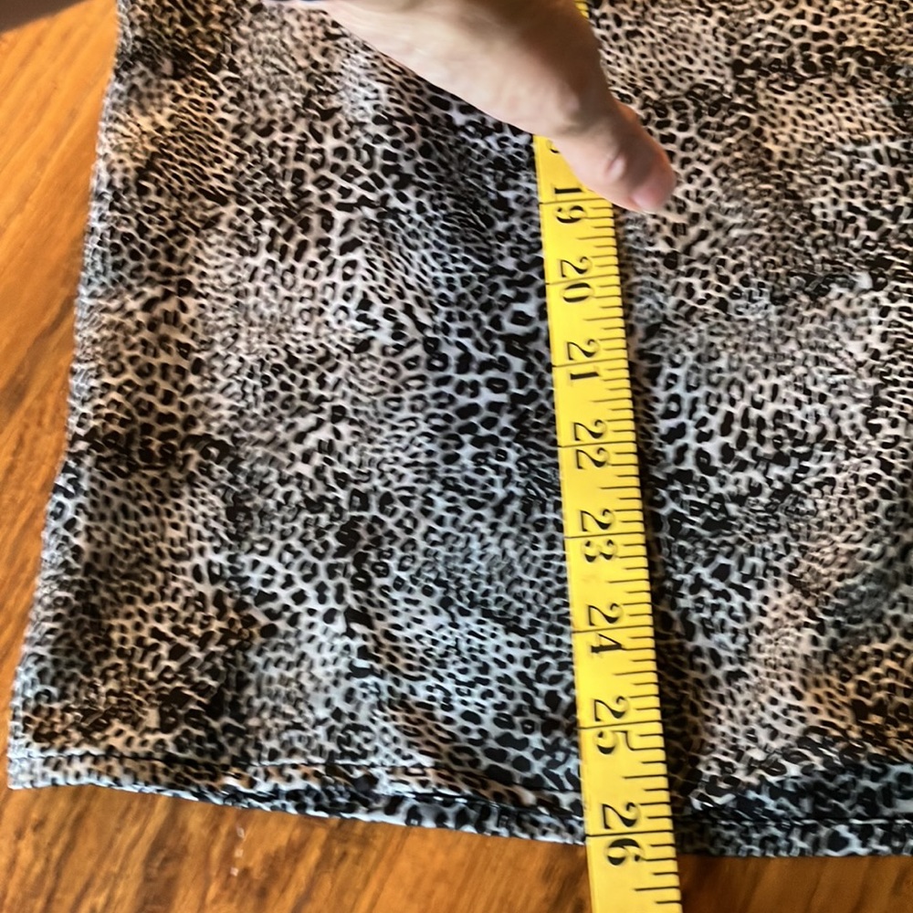 XL DANA BUCHMAN BLACK PATTERNED WITH LACE ZIP BACK TANK TOP - Picture 6 of 6